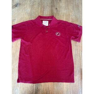 Vintage South Carolina Gamecocks Polo Shirt Mens Medium Garnet Red Pique NCAA